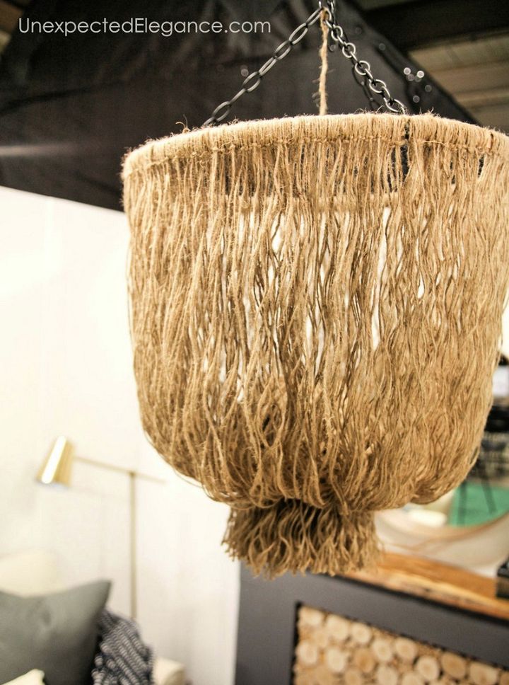 DIY Jute Chandelier