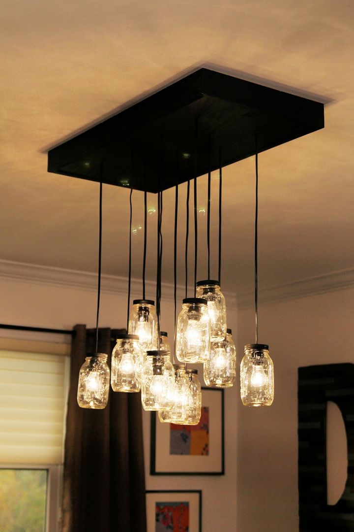 DIY Mason Jar Chandelier