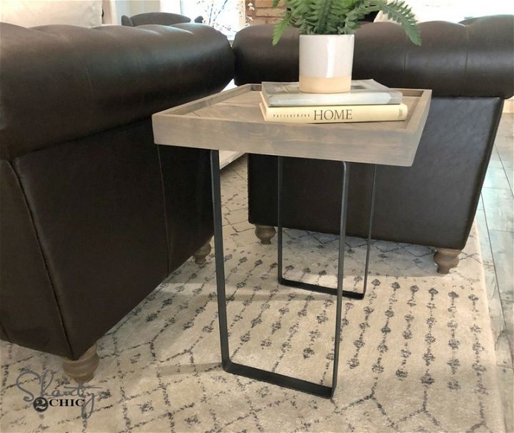 DIY Modern Rustic End Table