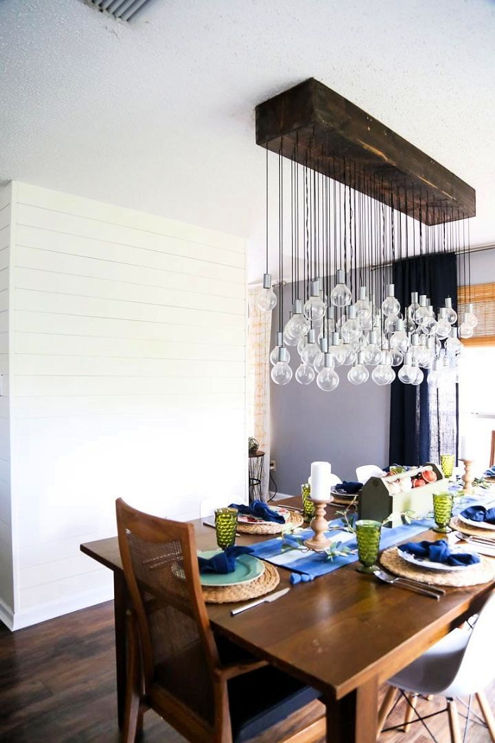 DIY Multi Bulb Dining Room Chandelier