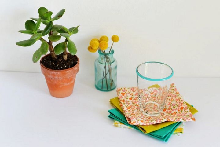 DIY No Sew Fabric Napkins