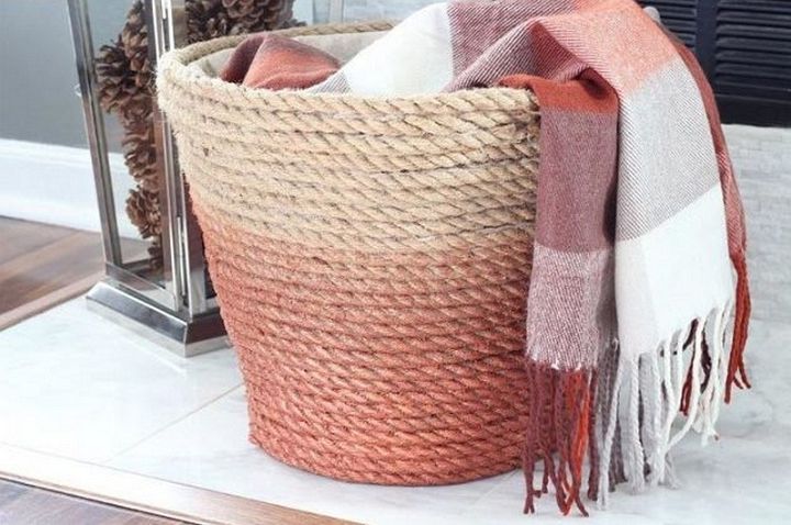 DIY Ombre Dollar Store Laundry Basket