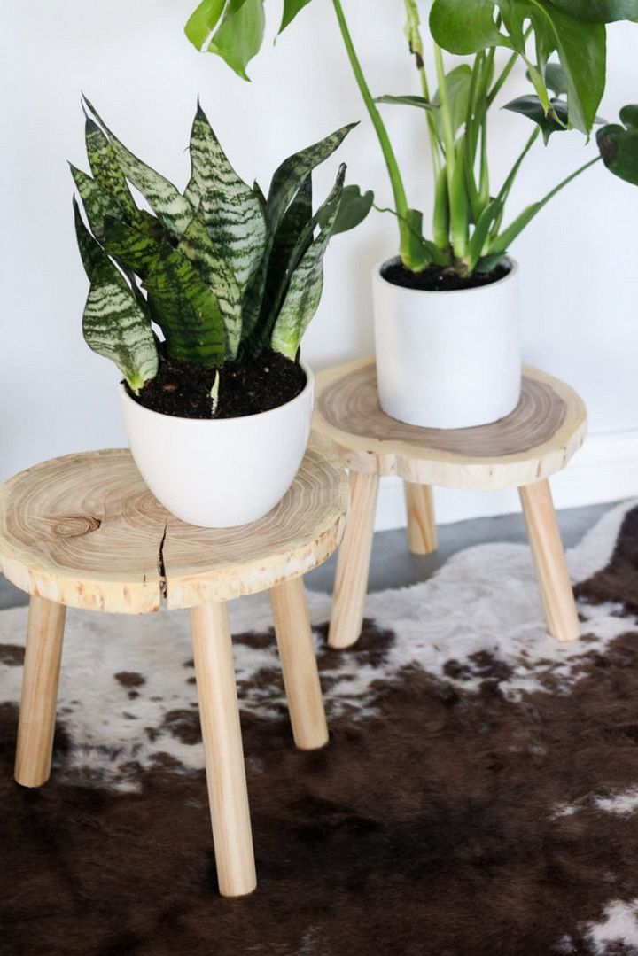 DIY Plant Stands From Wood