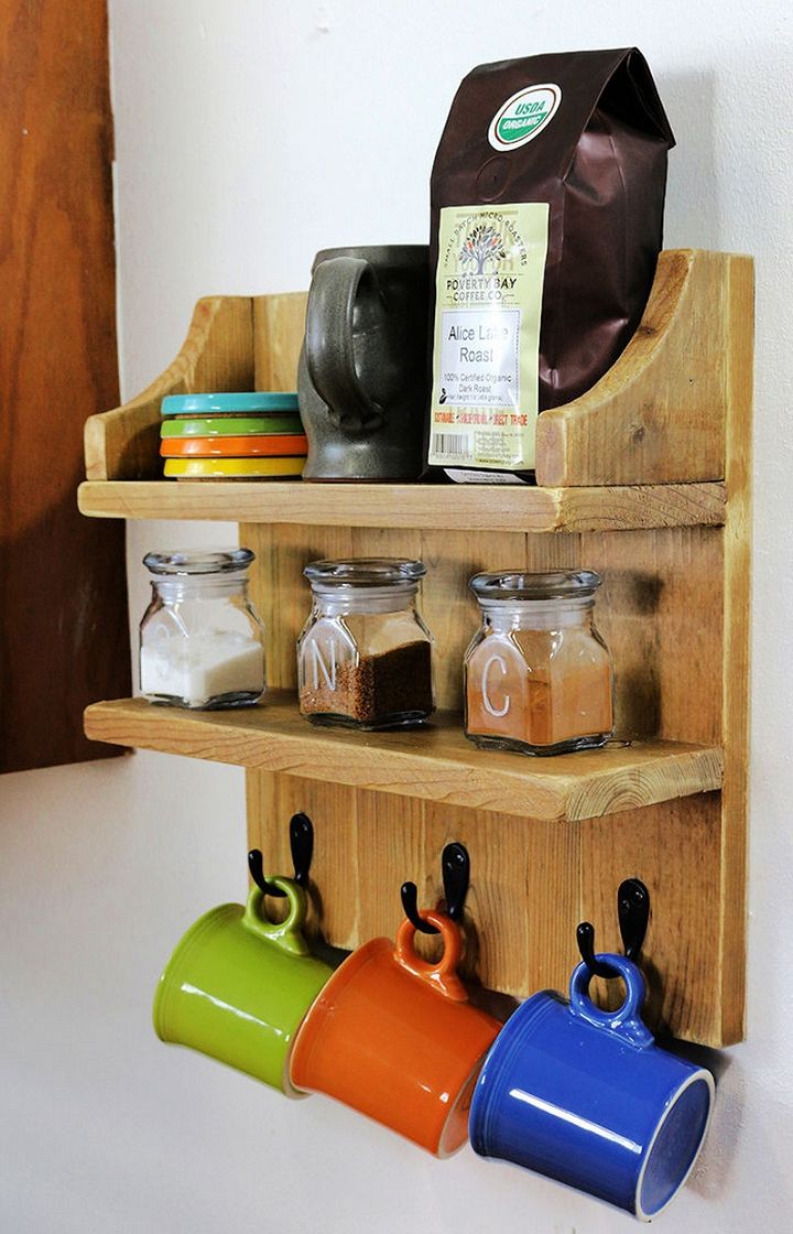 DIY Rustic Coffee Shelf