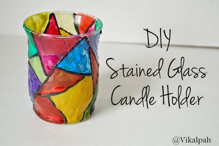 DIY Stained Glass Candle Holder