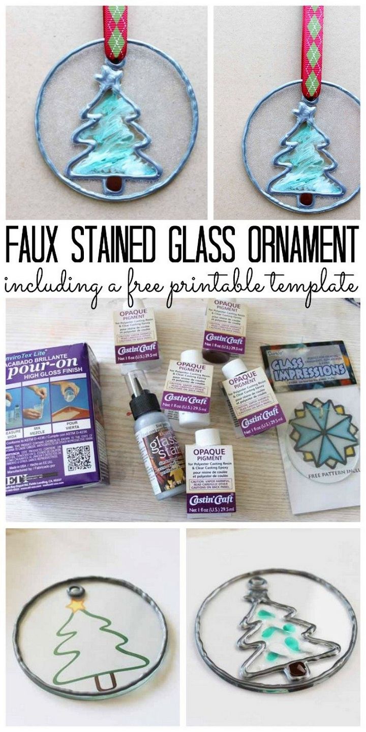 DIY Stained Glass Christmas Ornament
