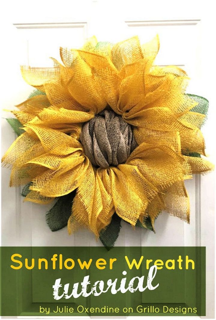 DIY Sunflower Wreath Tutorial
