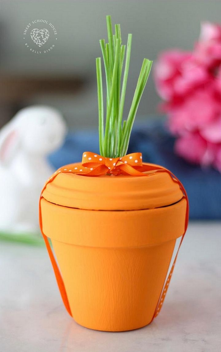 DIY Terra Cotta Pot Carrot