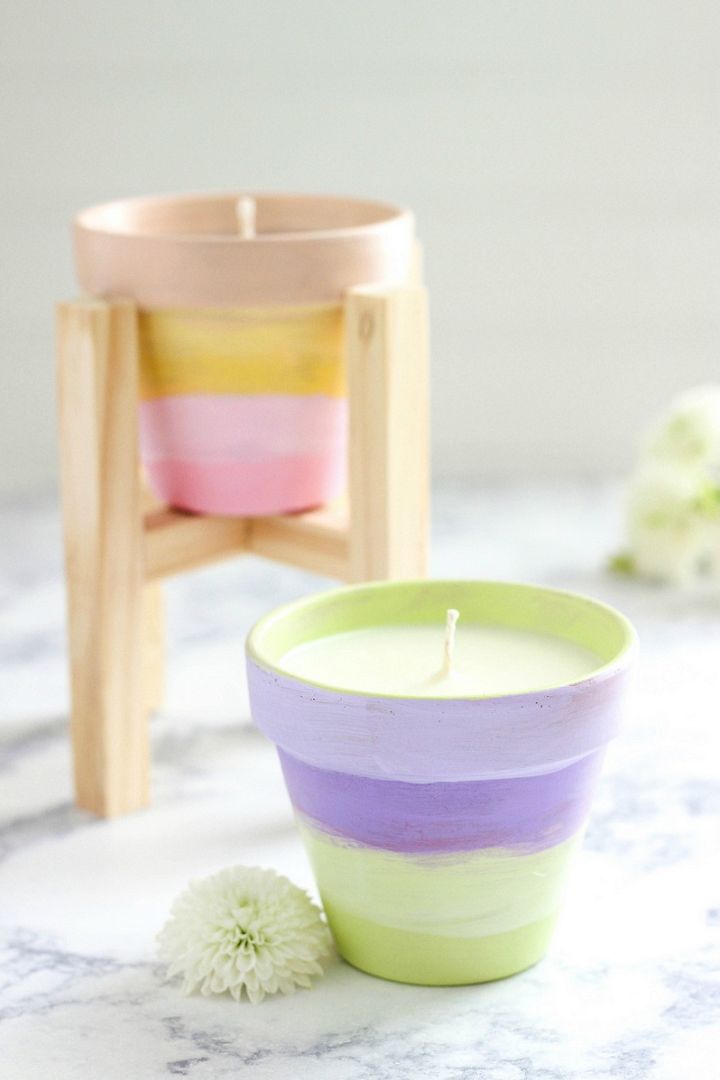 DIY Terracotta Citronella Candles