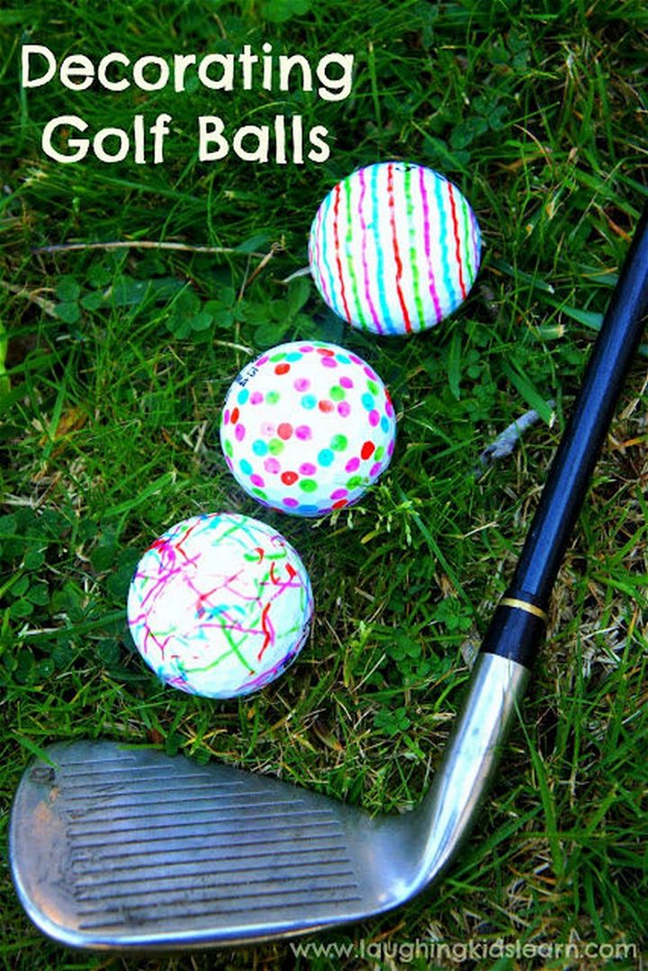 Decorating Golf Balls For Fathers Day Gift