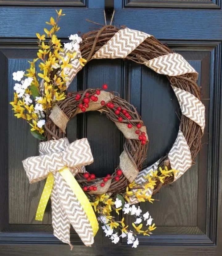Double Grapevine Welcome Wreath