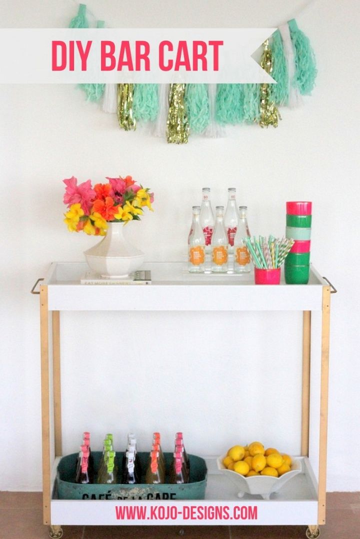 Easiest Ever DIY Bar Cart