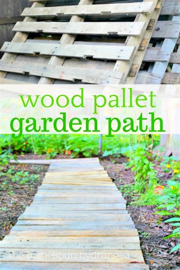 Easy Upcycled DIY Wood Pallet Garden Walkway