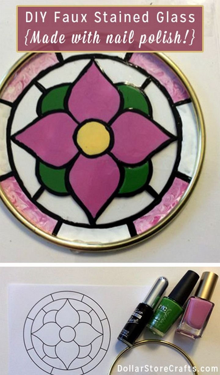 Faux Stained Glass Suncatcher