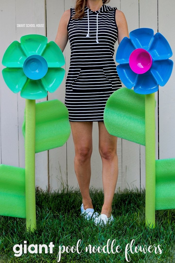 Giant Pool Noodle Flowers