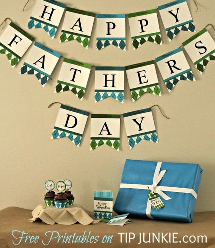Happy Fathers Day Printable Decor Kit
