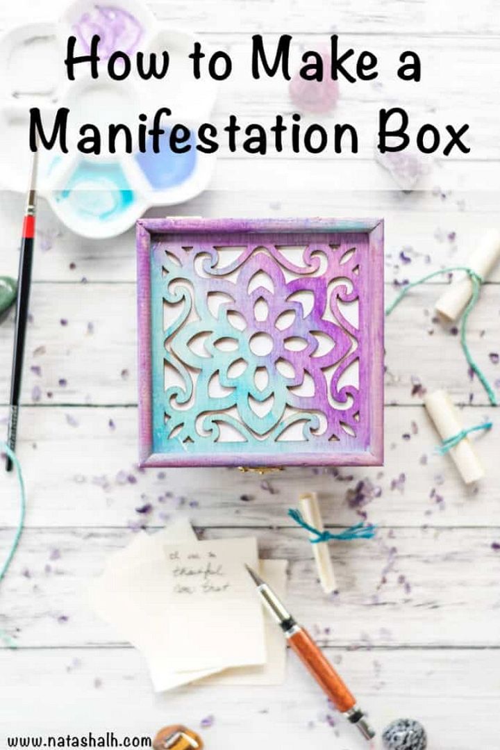 How To Make A Manifestation Box – DIY Watercolor Wood Box