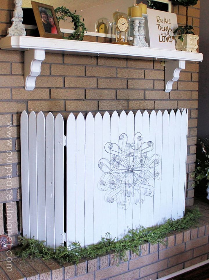 How To Make A Picket Fence Fireplace Cover