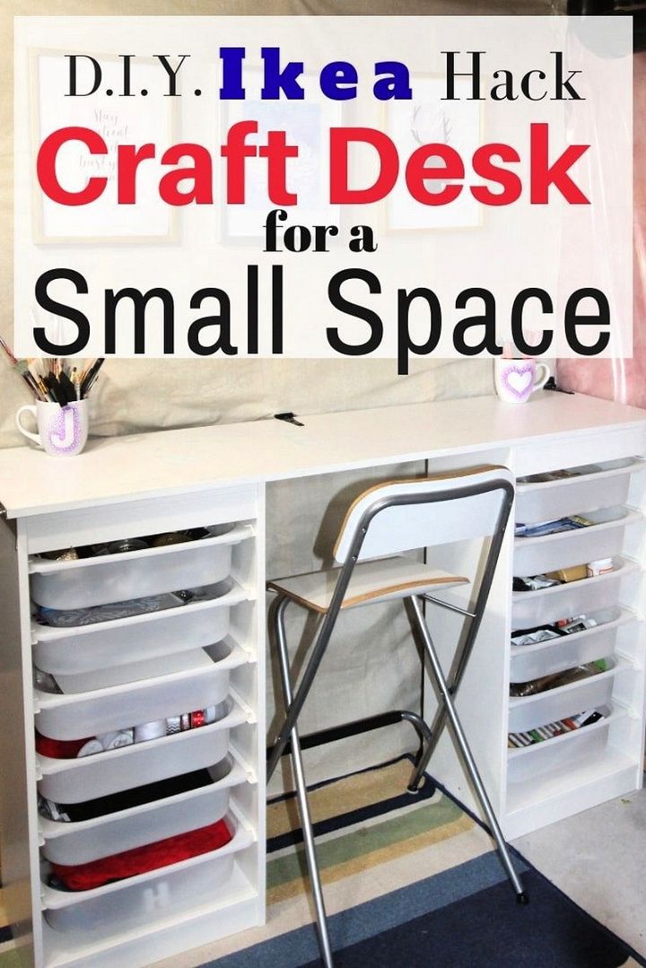 DIY Craft Table with Storage - My IKEA Hack!