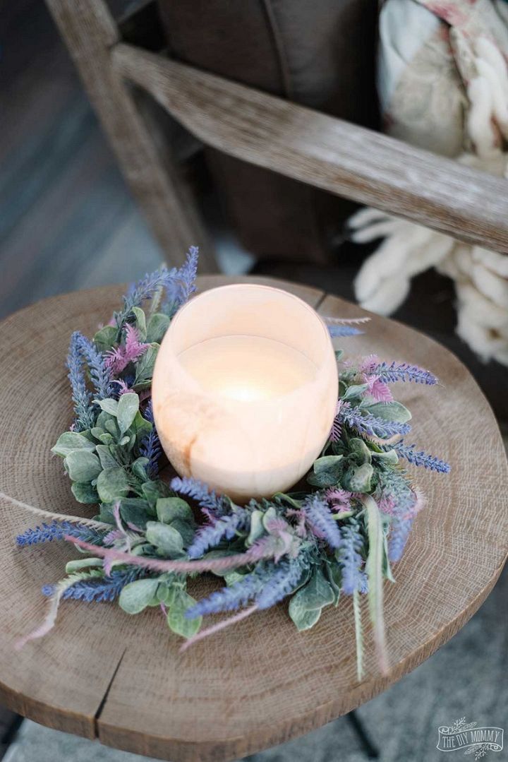 Lavender Candle Wreath