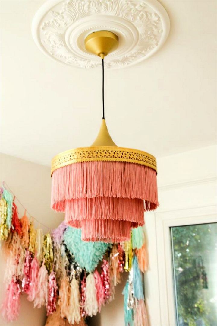 Light Up Your World DIY Fringe Chandelier