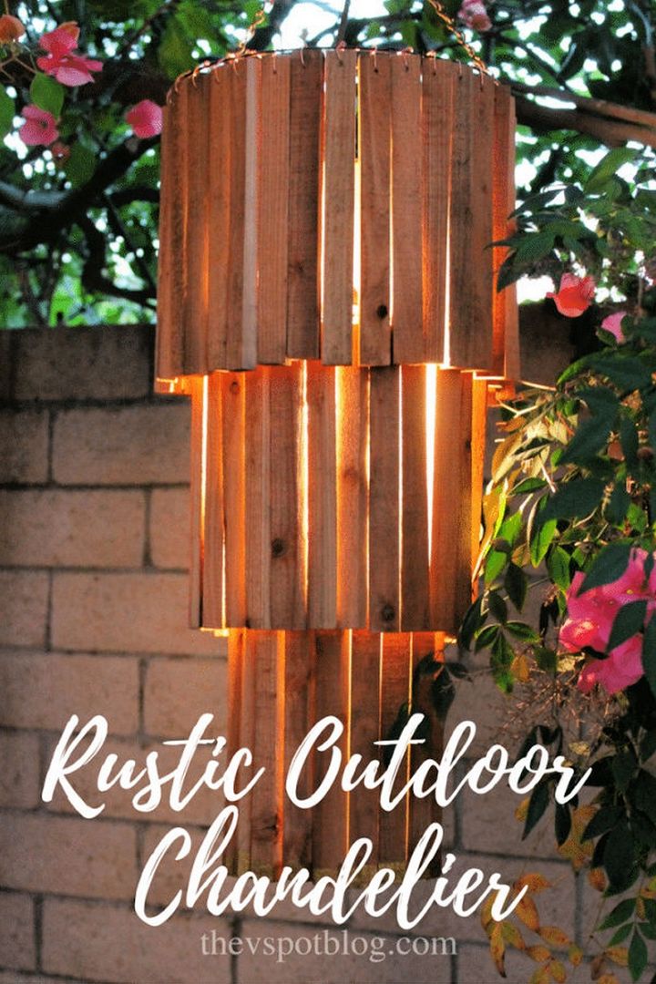 Make An Outdoor Rustic Chandelier – An Easy DIY