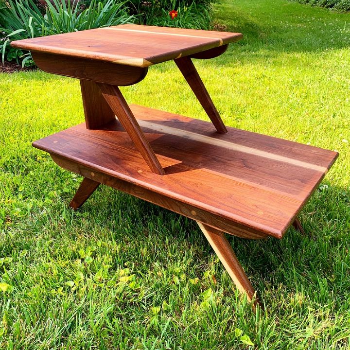 Mid Century Modern Walnut End Table