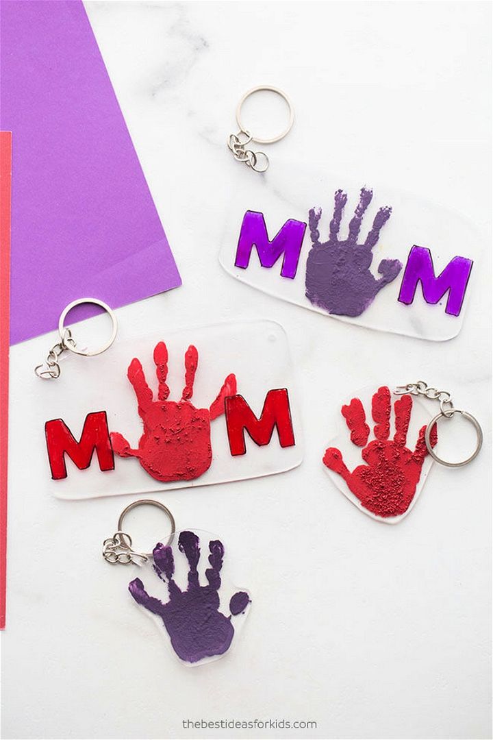 Mothers Day Shrinky Dink Keychain
