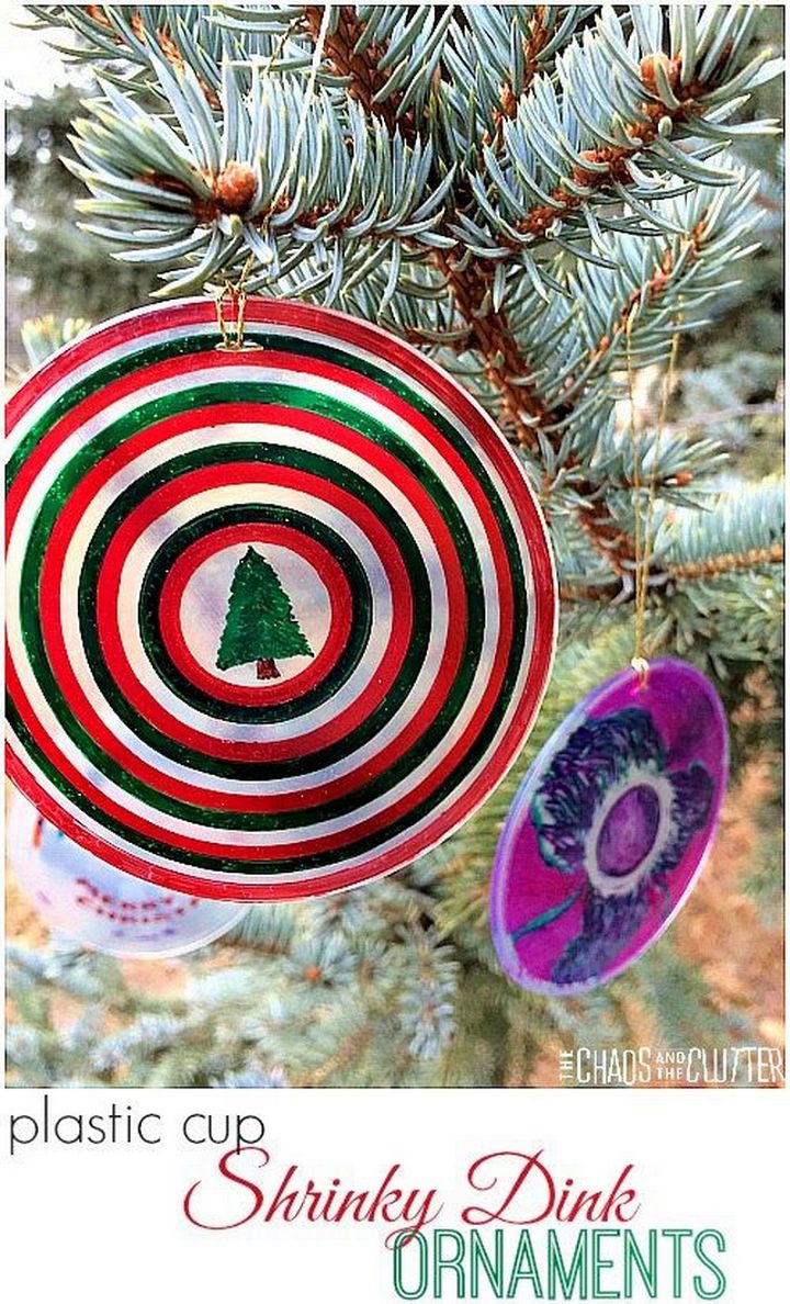 Plastic Cup Shrinky Dink Ornaments