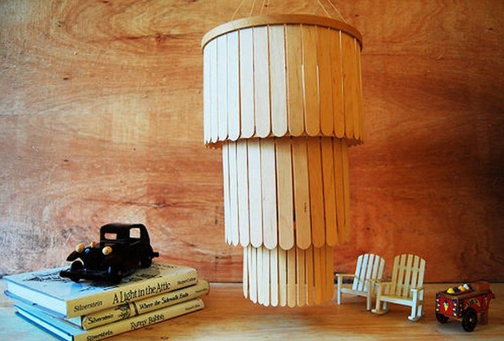 Popsicle Stick Chandelier