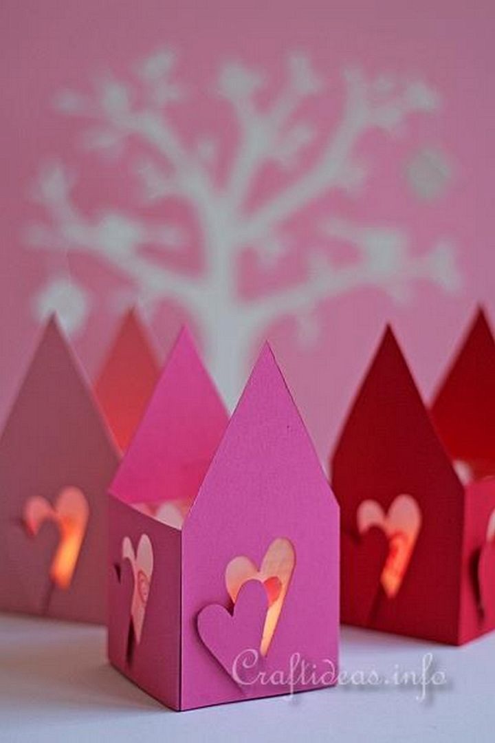 Romantic Paper Tea Light Houses
