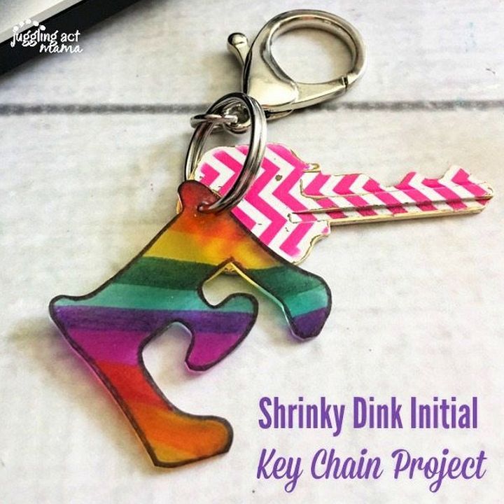 Shrinky Dink Initial Key Chain Project