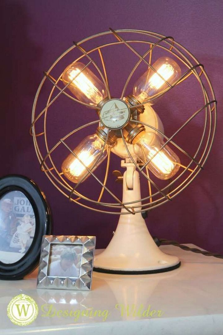 Vintage Fan Desk Lamp