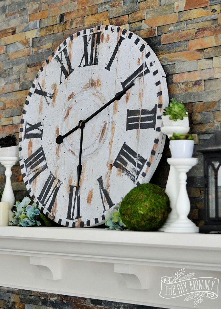 Wooden Clock From an Electrical Rell