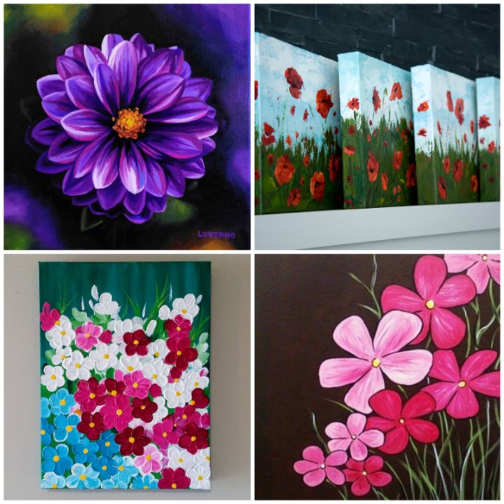 25 Simple Painted Flowers Under 30 Minutes