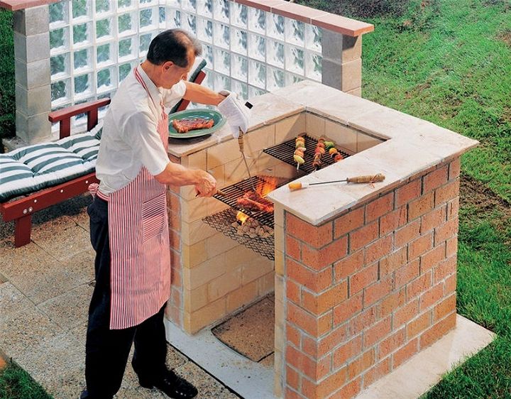 DIY Brick BBQ Grill Station