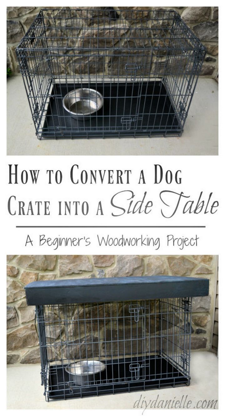 DIY Dog Crate Table Topper