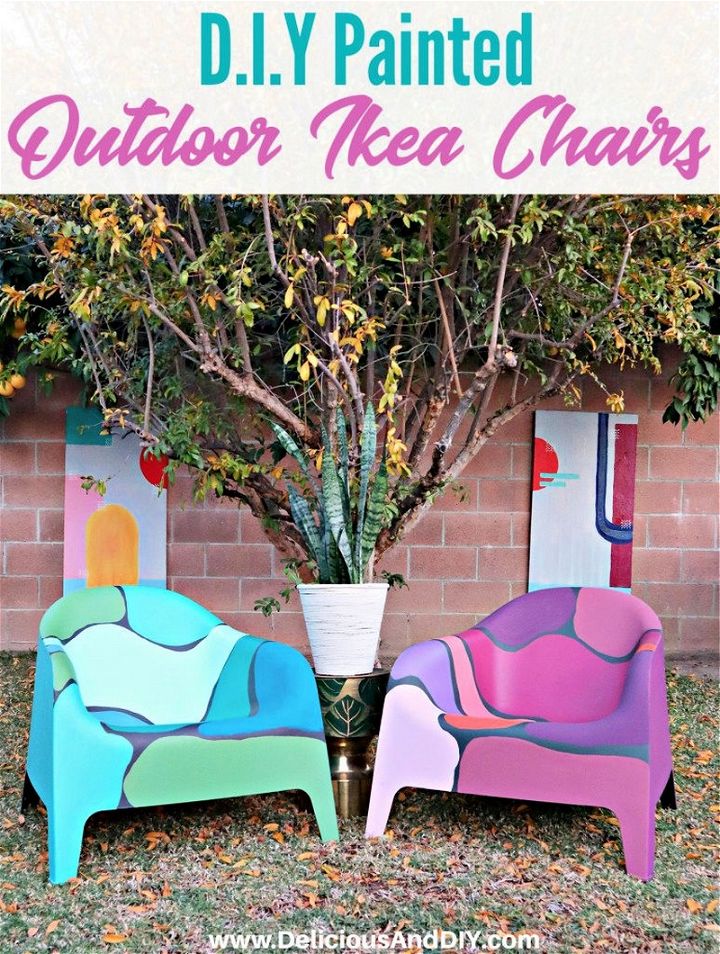 DIY Painted Outdoor Ikea Chairs