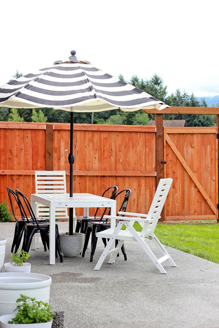 DIY Patio Umbrella Stand Tutorial