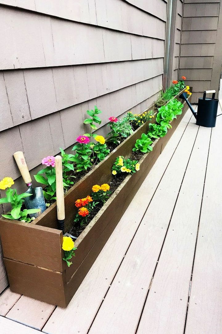 DIY Skinny Deck Gardening Beds