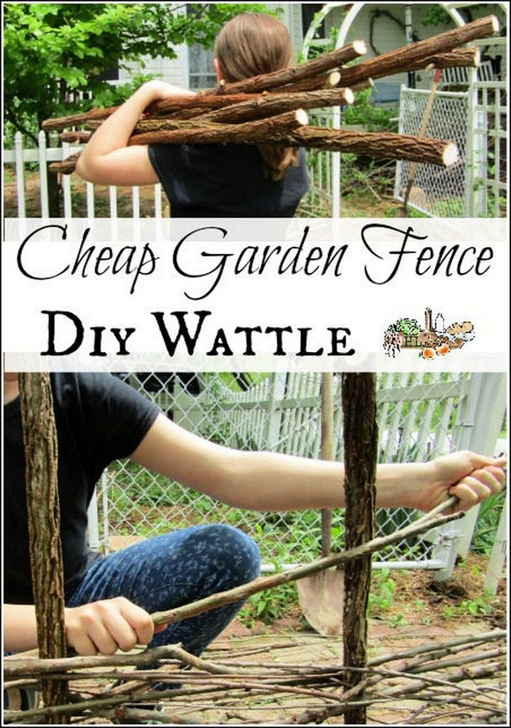 DIY Wattle Cheap Garden Fence