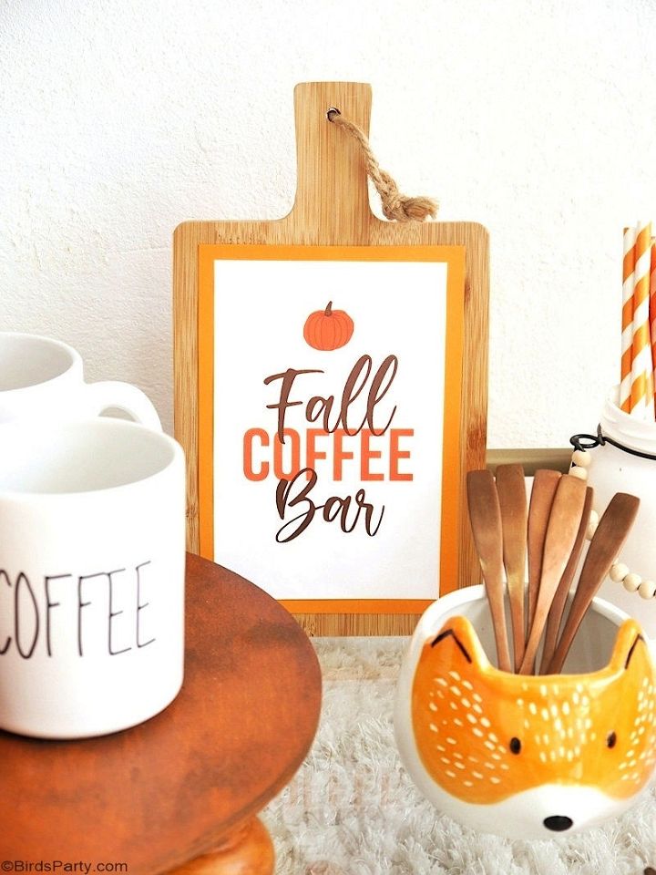 Fall Coffee Bar DIY Farmhouse Decor And FREE Printables