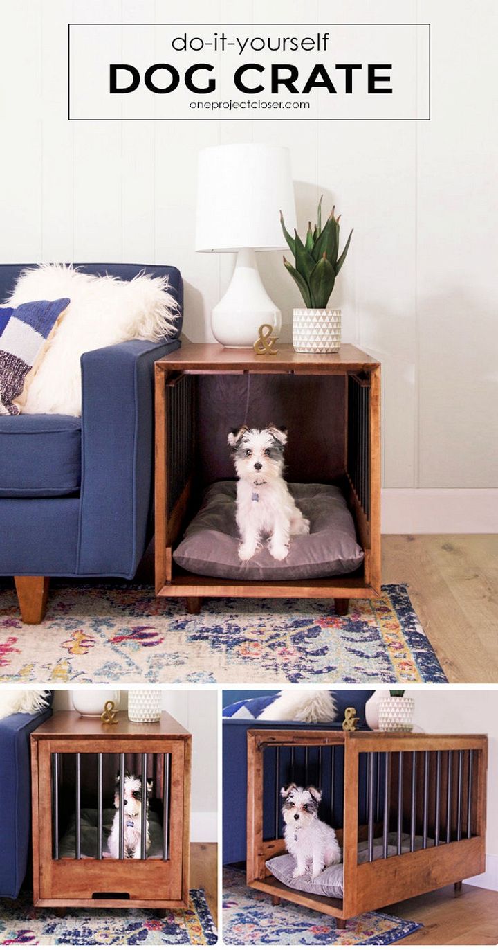 How to Build a Dog Crate That Doubles as an End Table