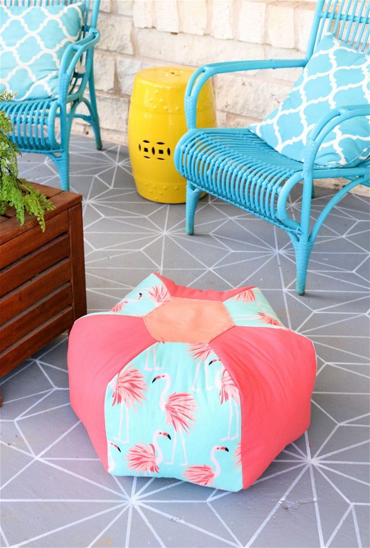 Sew It – A Patterned Outdoor Pouf