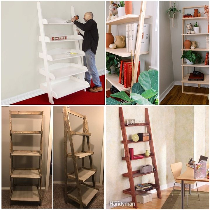 31 DIY Ladder Shelf Plans For Storage