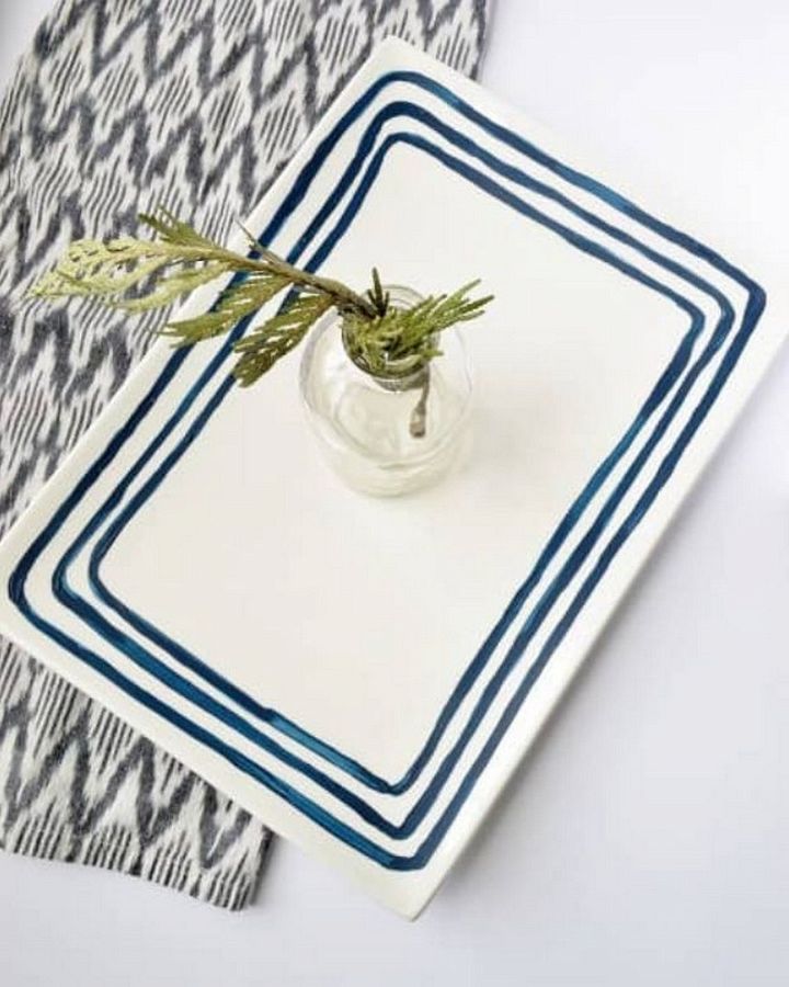 Anthropologie Inspired Painted Plate