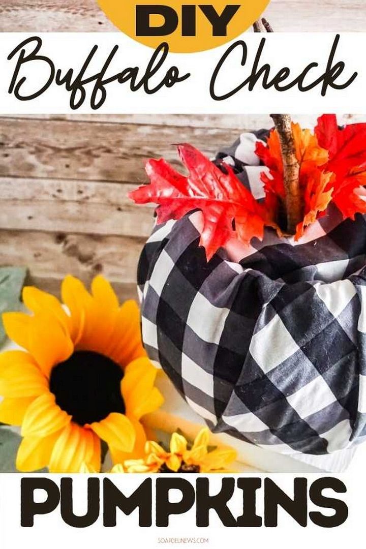 Buffalo Check Pumpkin Decor for Fall Easy Fall Decor Idea for the Home