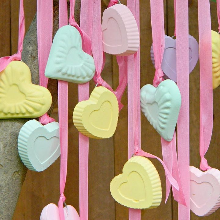 Candy Hearts Wind Chime and Ornaments