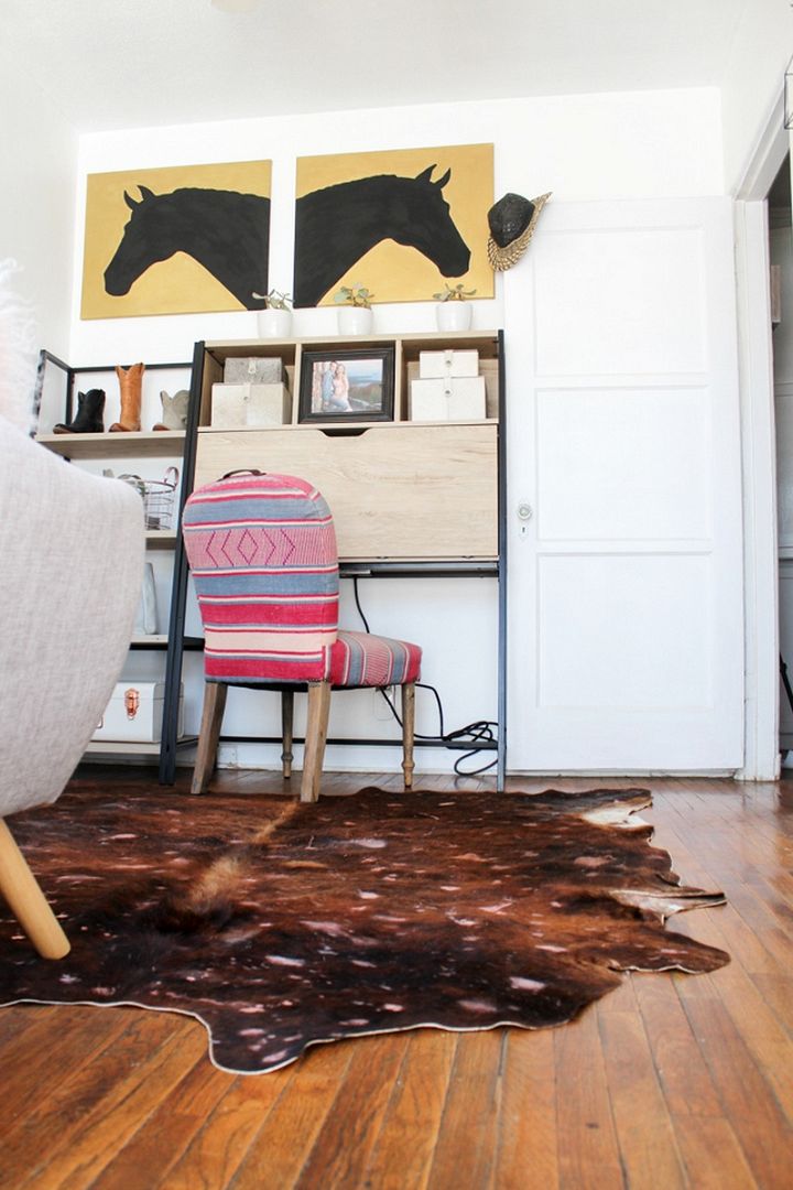 DIY Acid Washed Cowhide Rug