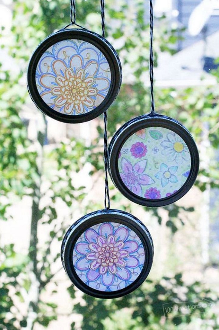 Easy Sun Catchers With Coloring Pages